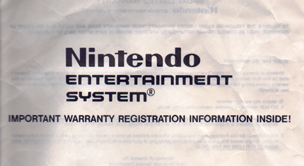 Warranty booklet cover